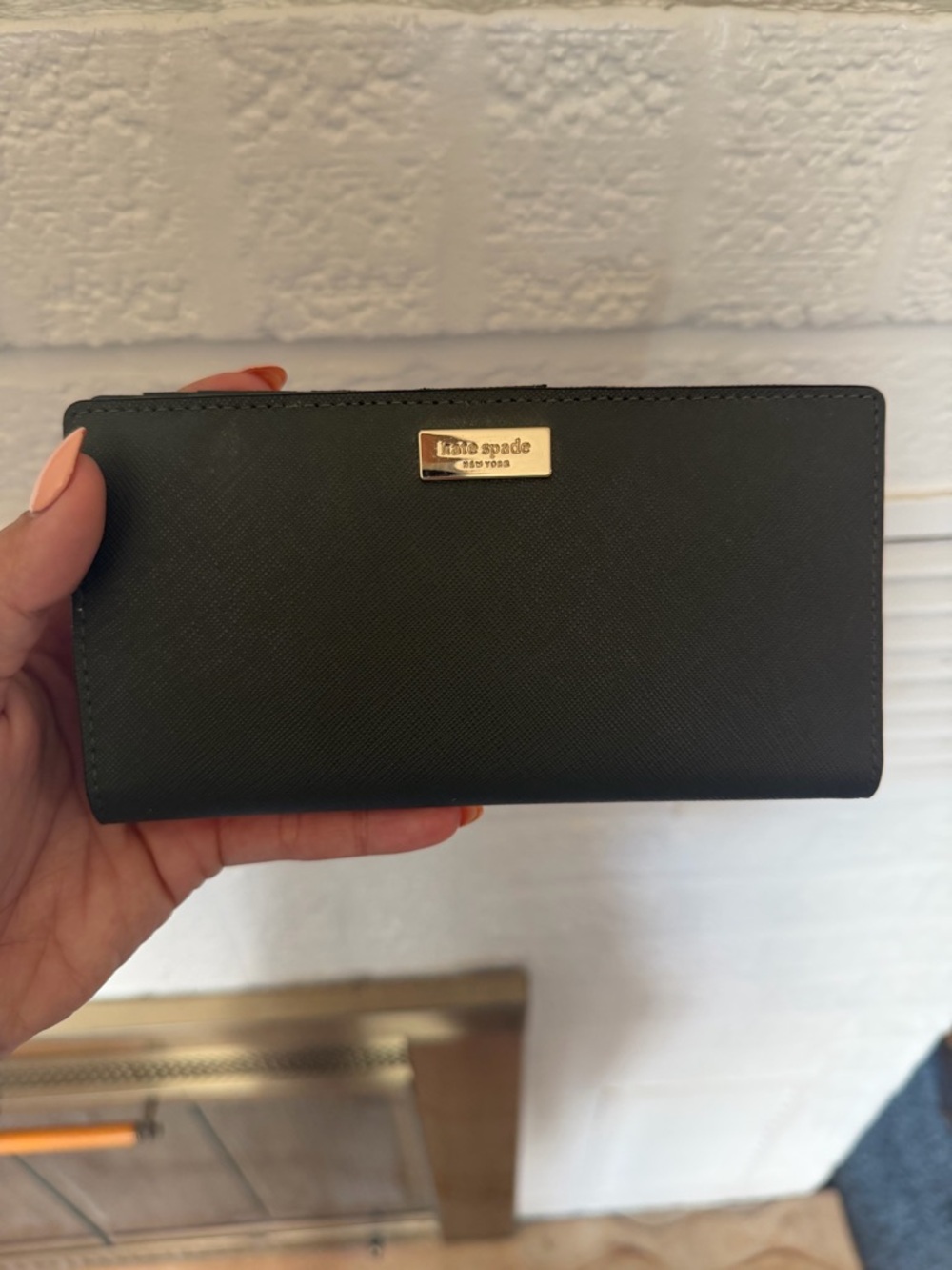 Kate Spade New York Olive Saffiano Leather Wallet